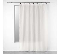 Douceur d'Intérieur Suavidad Interior, Visillo con Anillas (140 x 240 cm) Linka Blanco, Velo Tejido