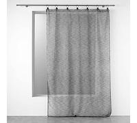 Douceur d'Intérieur Suavidad Interior, Visillo con Anillas 140 x 240 cm, Tejido Linka, Color Gris