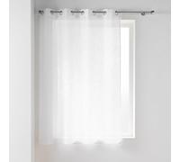 Douceur d'Intérieur Suavidad Interior, Visillo con Ojales (140 x 180 cm) Haltona Blanco, Efecto Lino Tejido