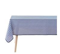 Douceur d'Intérieur Vichy - Mantel Cuadrado (150 x 150 cm) Azul, poliéster, Hilo teñido