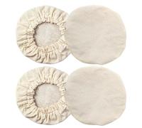 Dough Jar Covers,4 Pieces Linen Elastic Fit - Cloth Covers for Dough Starter Jars - for Beginners Professionals Bakers Home Bakery