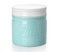 DOWAN Butter Keeper Crock, Mantequera Francesa con Tapa, Mantequilla Estilo Tarro de Masón de Porcelana, Recipiente de Mantequilla en Relieve para Mantequilla Casera Untable con Sabor Fresco, Azul