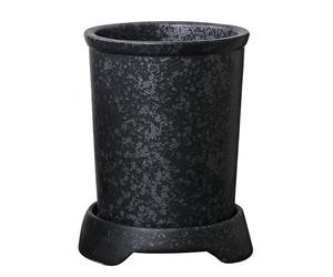 Dowbom Escurrecubiertos de cerámica japonesa para palillos, estante de drenaje, soporte para cubiertos con asa, soporte para palillos para cocina (C)