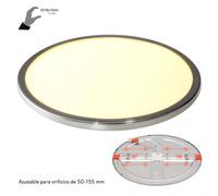 Downlight 20w 4000k cromo porvenir 1920lm 1x23x23 cm de empotrar corte