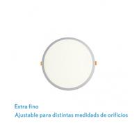 Downlight 8w 4000k blanco lejania 1x12x12 cm 760lm empotrar corte ajus