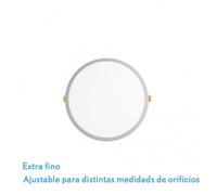 Downlight 8w 5500k blanco lejania 1x12x12cm 760lm empotrar corte ajus