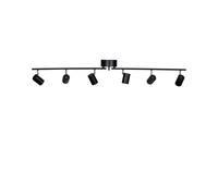 Downlight By Rydéns Correct, negro, 6 luces, metal, GU10