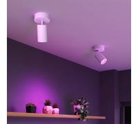 Downlight Calex Smart, blanco, Ø 10 cm, 1 luz, GU10-LED RGBW