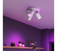 Downlight Calex Smart, blanco, Ø 21 cm, 3 luces, GU10-LED RGBW