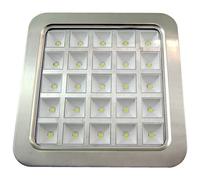 Downlight cuad. amon led 16w niquel 6500k 18x18 cm corte 15,5x15,5 cm