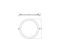 Downlight DL SLIM ALU D280 V 25W ML 83040 WT 4099854441868