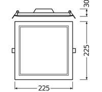 Downlight DL SLIM SQ 210 18 W 4000 K WT 4058075079359