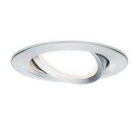 Downlight empotrable LED redondo Nova Plus Coin (6,8 W, Ø x Al: 8,4 x 4,5 cm, Aluminio, Blanco cálido)