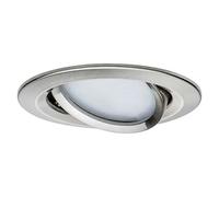 Downlight empotrable LED redondo Nova Plus Coin (6,8 W, Ø x Al: 8,4 x 4,5 cm, Hierro cepillado, Blanco cálido)