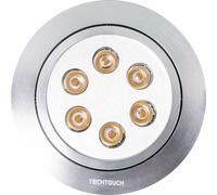 Downlight empotrable red redondo rotativo 6x1w led 30° al.0,3xd.13cm