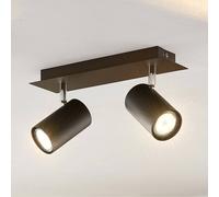 Downlight Joffrey de Lindby, 31 cm, 2 luces, negro, GU10