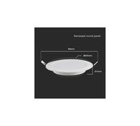 Downlight LED 24W 3000K 2500lm 296x29,1mm Redondo 7867