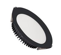 Downlight LED 30W Circular Aero 130 lm/W Microprismático Corte Ø 200 mm Negro