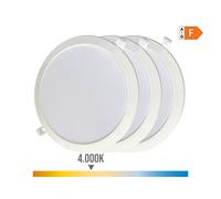 Downlight led edm 31568 18 w Ø 22 x 3,2 cm 3 unidades (4000 k) - marc