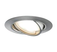 Downlight LED empotrable Base (5 W, Plateado, Hierro cepillado, Blanco cálido, Diámetro: 51 mm)