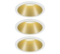 Foco LED Paulmann Cole, dorado-blanco, juego de 3