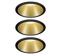 Foco LED Paulmann Cole, dorado-negro, juego de 3