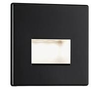 Downlight LED empotrable Edge (An x Al: 80 x 80 mm, Blanco cálido, Negro)