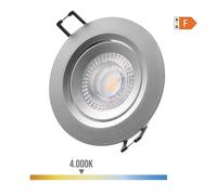 DOWNLIGHT LED EMPOTRABLE REDONDO 5W 4000K LUZ DIA COLOR CROMO Ø9cm EDM