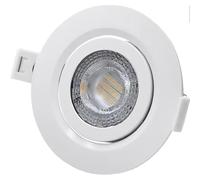 DOWNLIGHT LED EMPOTRAR 9W 806Lm RA80 3200K REDONDO MARCO BLANCO EDM