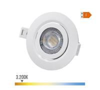 Downlight Led Empotrarble 9w 806lm Ra80 3200k Redondo Color Blanco Ø9cm Edm LUZ CALIDO
