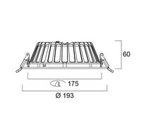 Downlight LED Insaver Slim de Sylvania, Ø 17,5 cm, 840, DALI