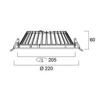 Downlight LED Insaver Slim de Sylvania, Ø 20,5 cm, 840