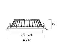Downlight LED Insaver Slim de Sylvania, Ø 22,5 cm, 840
