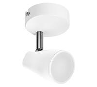 LEDVANCE Foco de techo LED SPOT PEAR, blanco, 4,3W, 210lm, luz direccional con cabezal flexible GU10, lámpara GU10 incluida, IP20, 2700K