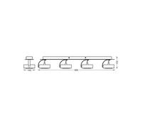 Downlight LED VENUS de OSRAM, blanco, 4 luces, metal, 3000 K