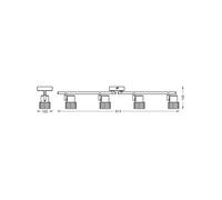 Downlight OSRAM CORK, blanco, 4 focos, GU10-LED, 927, atenuable