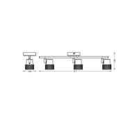 Downlight OSRAM CORK, negro, 3 focos GU10-LED 927 atenuable