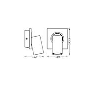 Downlight OSRAM MERCURY, blanco, 1 foco, GU10-LED 927 atenuable