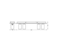 Downlight OSRAM MERCURY, blanco, 4 focos GU10-LED atenuable