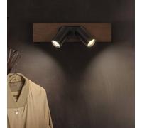 Downlight OSRAM MERCURY negro 2 focos GU10-LED 927 atenuable