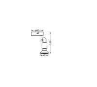 Downlight OSRAM, negro, 1 luz, metal, GU10-LED 927 atenuable