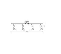 Downlight OSRAM, negro, 4 luces, metal, GU10-LED 927 atenuable