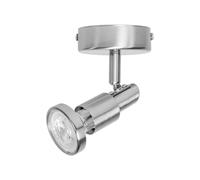 Downlight OSRAM, plateado, metal, 1 luz GU10 LED 2700 K