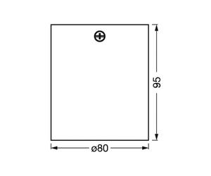 Downlight OSRAM SQUARE, negro, 8 x 8 cm, metal, GU10