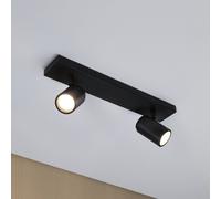 Downlight Paulmann Zyli negro, longitud 40 cm, 2 luces, IP44
