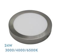 Downlight superf.diorita 24w 3000k-4000k-6500k niquel 2160lm 3,5x29x29