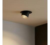 Downlight Thorid de Lindby, Ø 9 cm, negro, metal, GU10