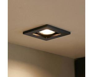 Downlight Thorid de Lindby, negro, 10 x 10 cm, juego de 10, GU10