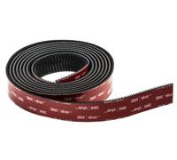 Dpm Tapes - 3M Dual Lock SJ3870, Cinta Adhesiva Reposicionable de Cabezas de Seta, Recortable, Negro, 25,4 mm x 2 m