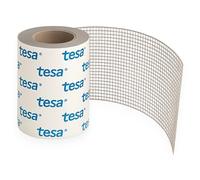 Dpm tapes - Cinta Reparadora de Mosquiteras con Adhesivo tesa, Malla Gris de Fibra de Vidrio Recortable para Ventanas y Puertas, 50 mm x 1 m